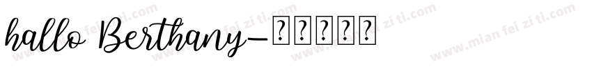 hallo Berthany字体转换